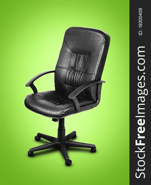 Image of black leather chair