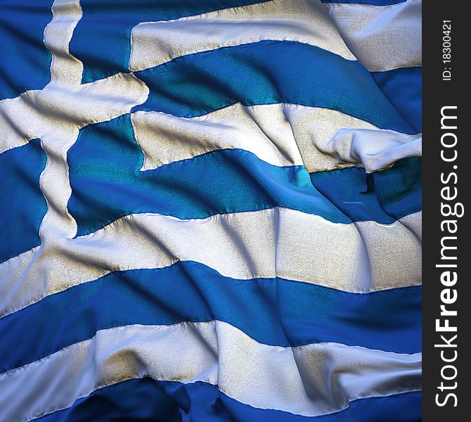 Flag Of Greece, Fluttering