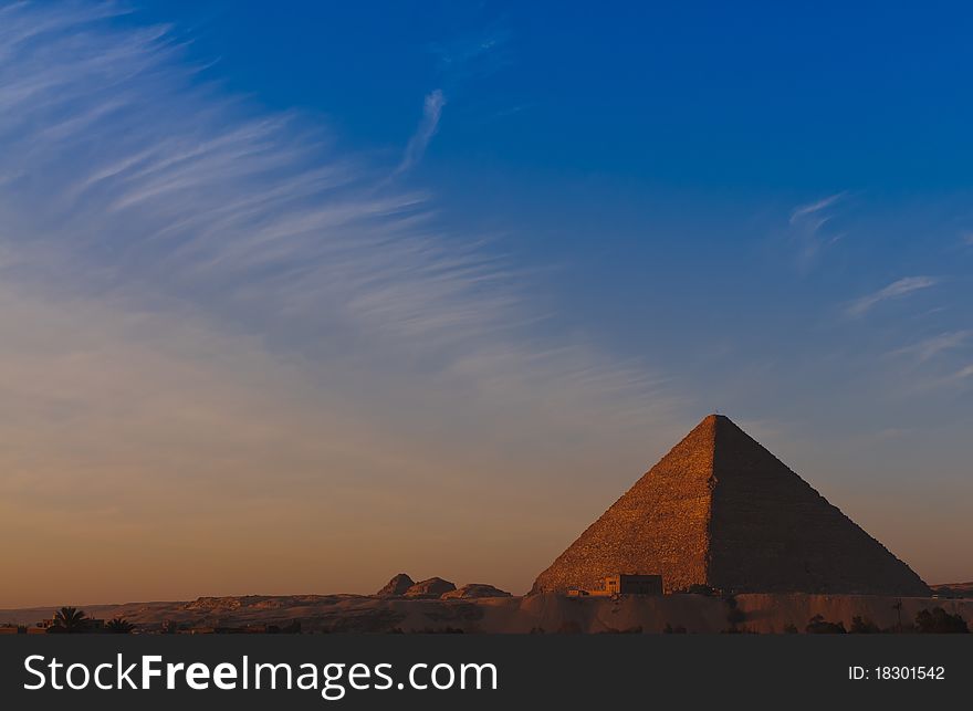 Sunrise at Great Pyramid of Giza
