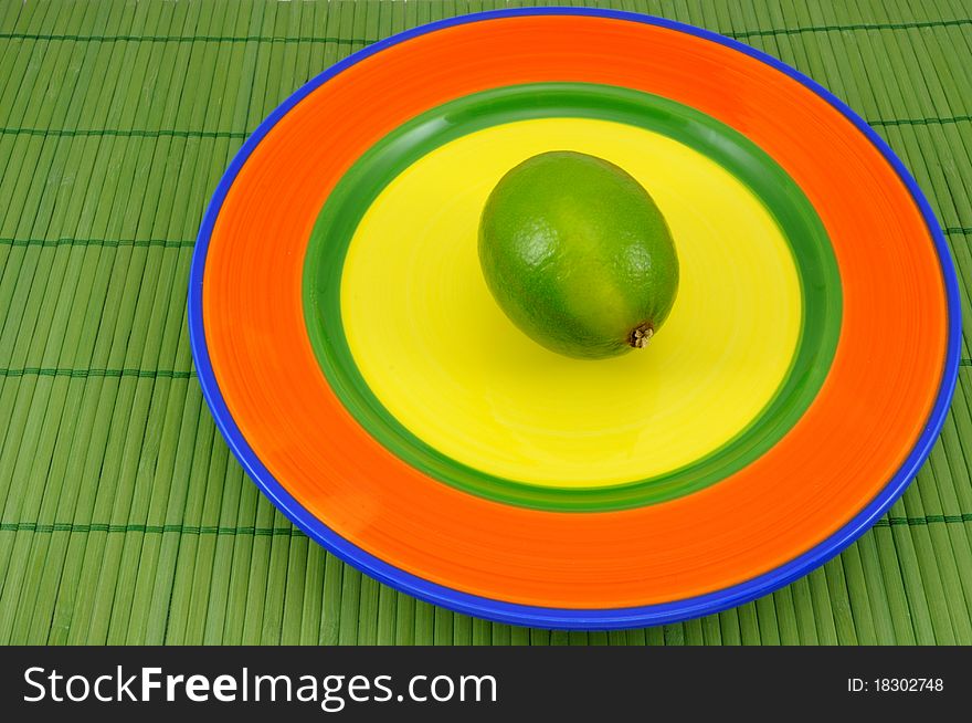 Lime on the color plate