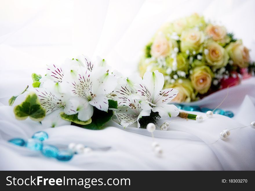 Bridal bouquet, a bouquet of roses