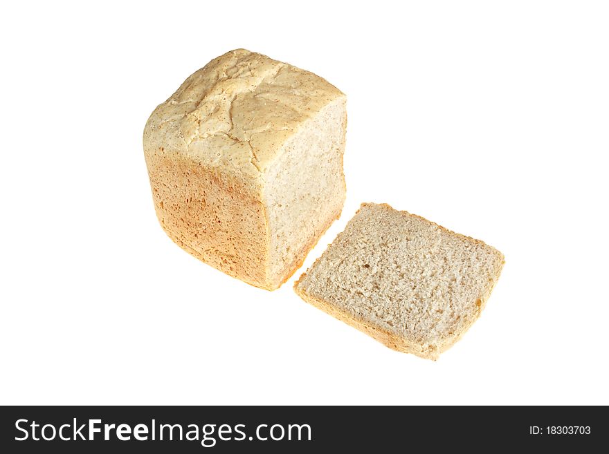 Baked in a home bread maker white wheat bread