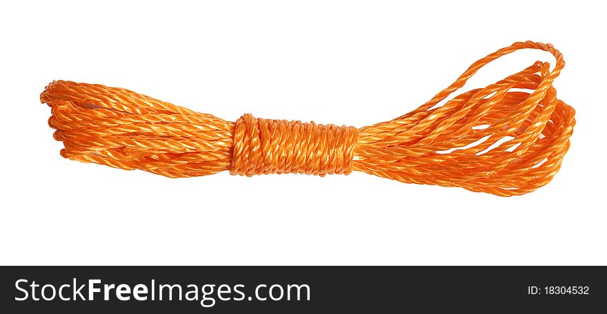 Close up of rope part isolated on white background