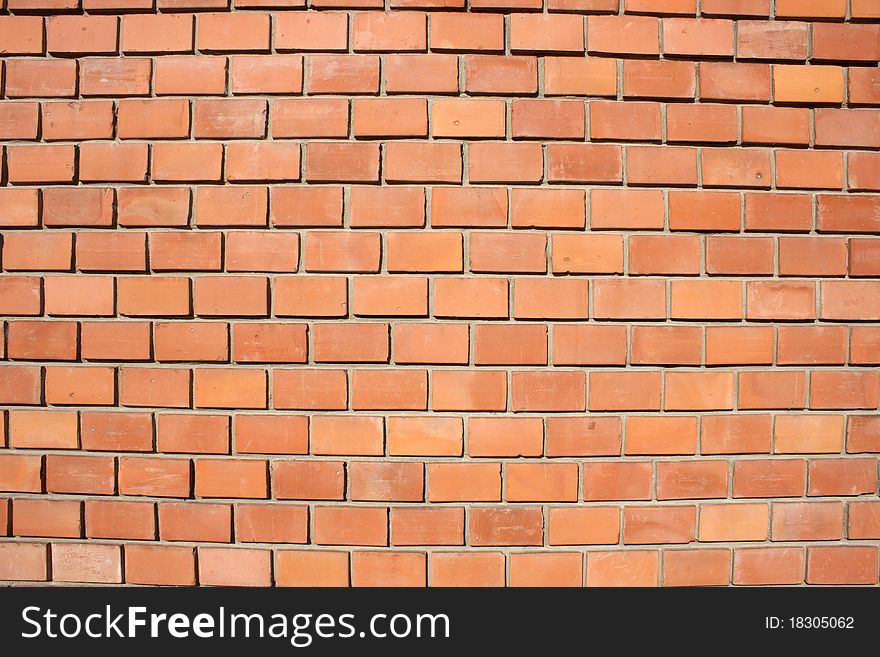 Closeup photo from a brick wall's surface.
