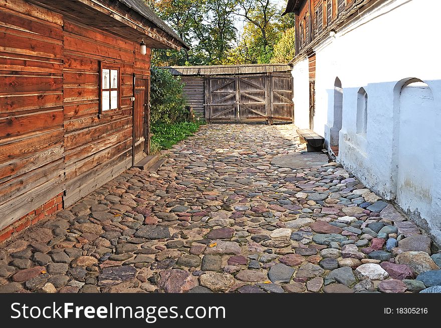 Courtyard of old russian merchant's house. Courtyard of old russian merchant's house