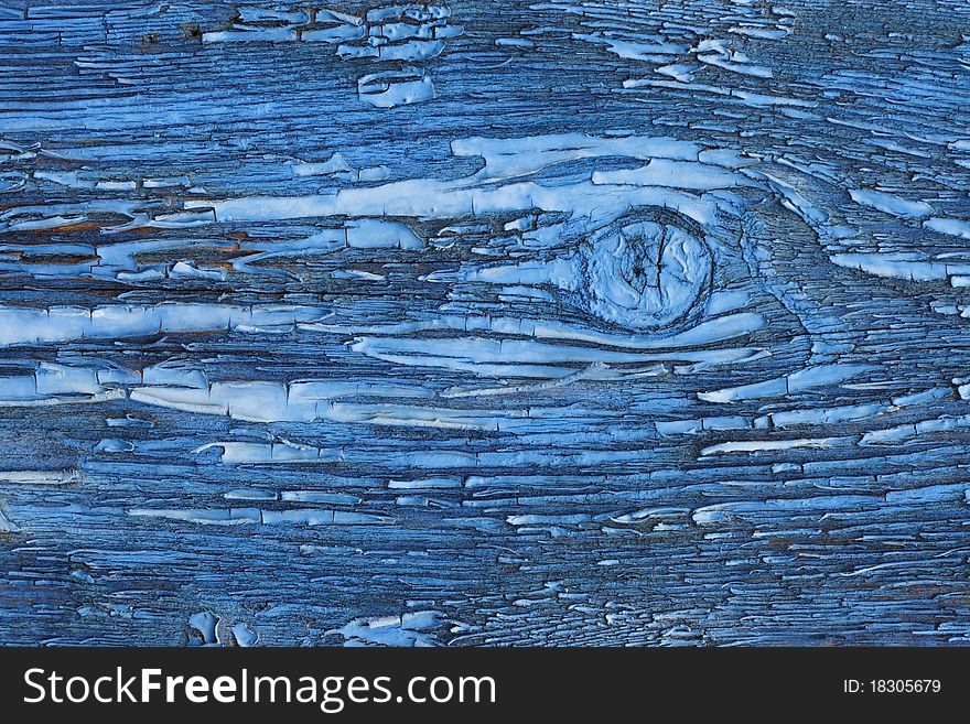 Texture - Old wooden board with knothole