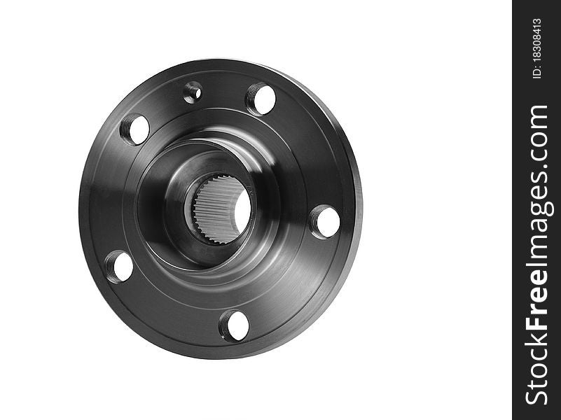 Nave of a forward wheel isolated on a white background. Nave of a forward wheel isolated on a white background