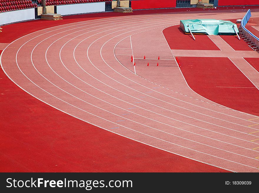 Running tracks of the Zurich city stadium