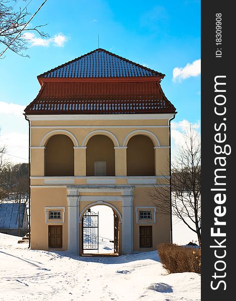 Kelme Manor Gate 1668 m, the baroque style of Lithuania. Kelme Manor Gate 1668 m, the baroque style of Lithuania