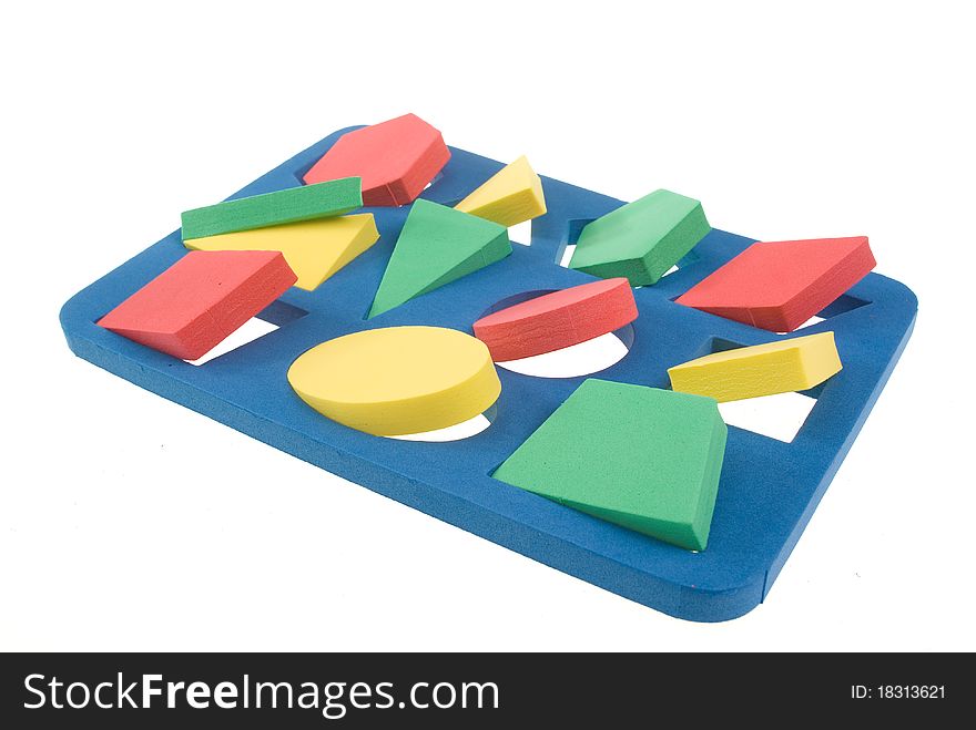 Children's developing game with color shapes