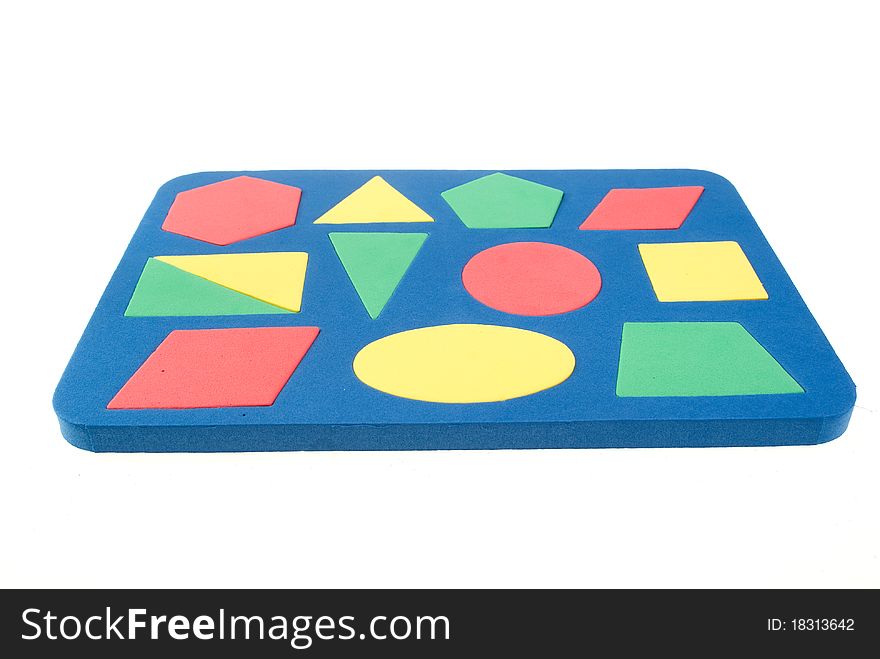 Children's developing game with geometric shapes. Children's developing game with geometric shapes