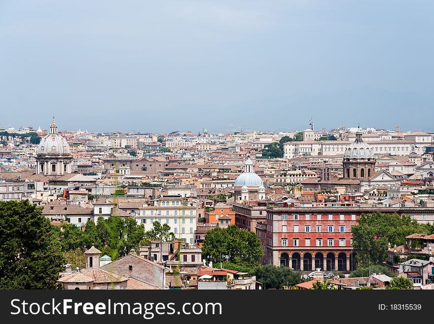 Beautiful panoramic view at Rome, Italy