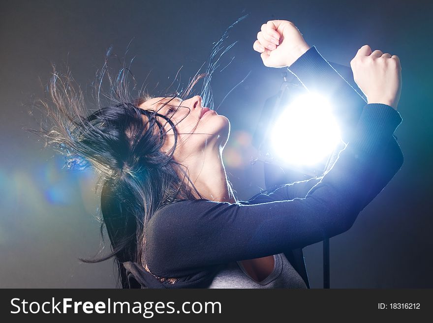 Girl Enjoys Music