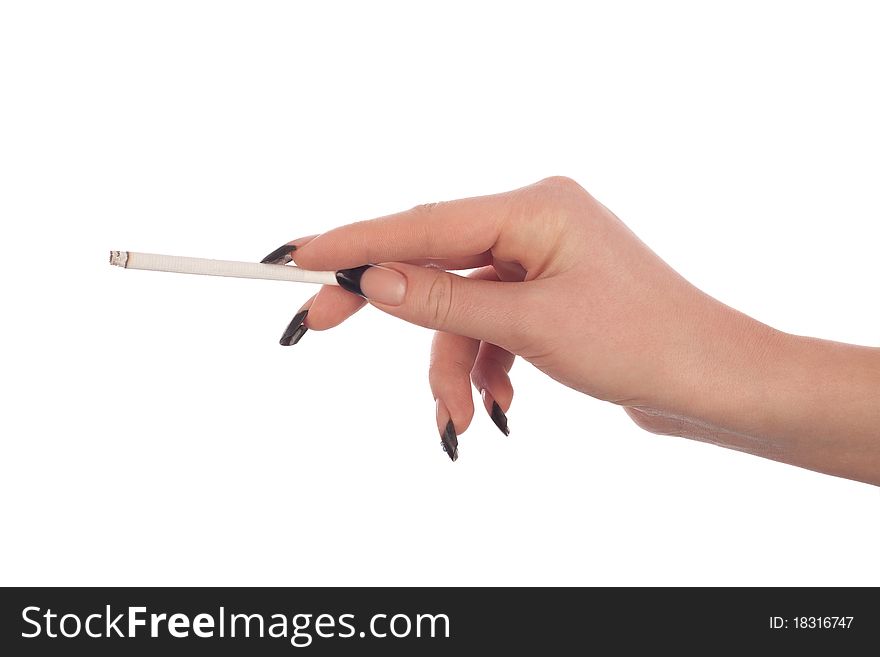 Hand Holds A Cigarette