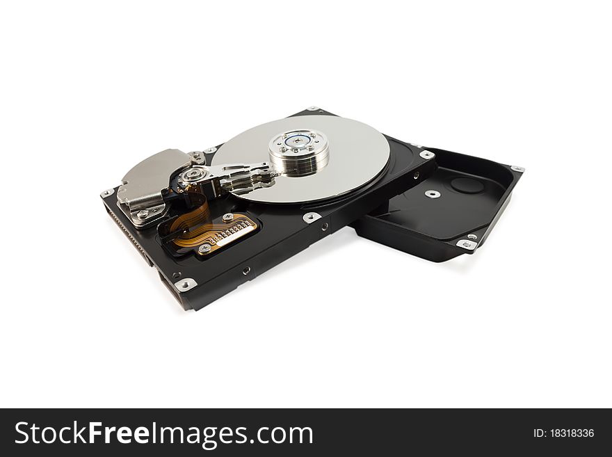 Hard drive isolated on white background