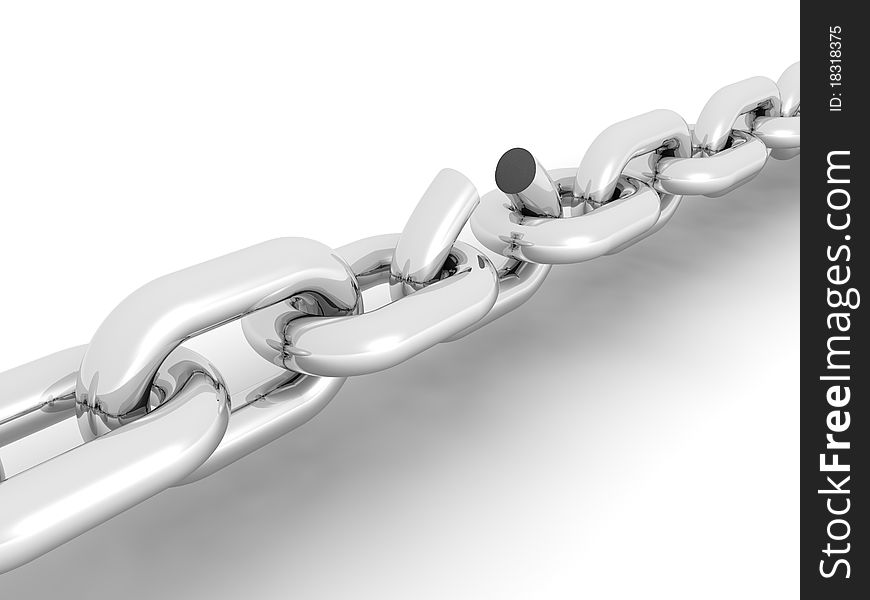 Chain concept in 3D style