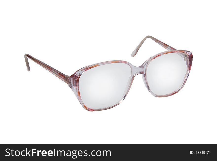 Glasses isolated on white background