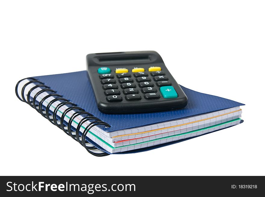 Notebook and calculator