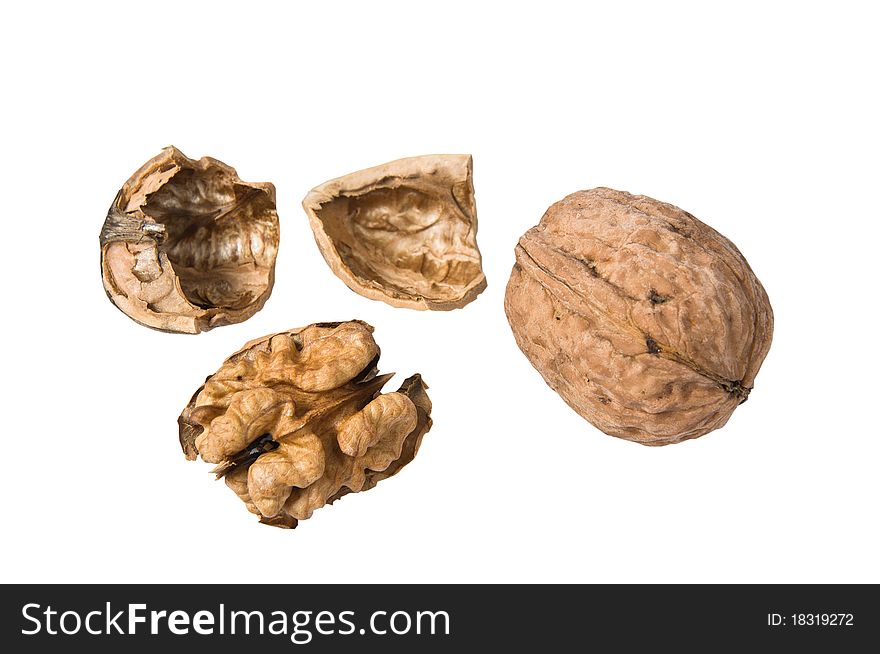 Nuts isolated on a white background