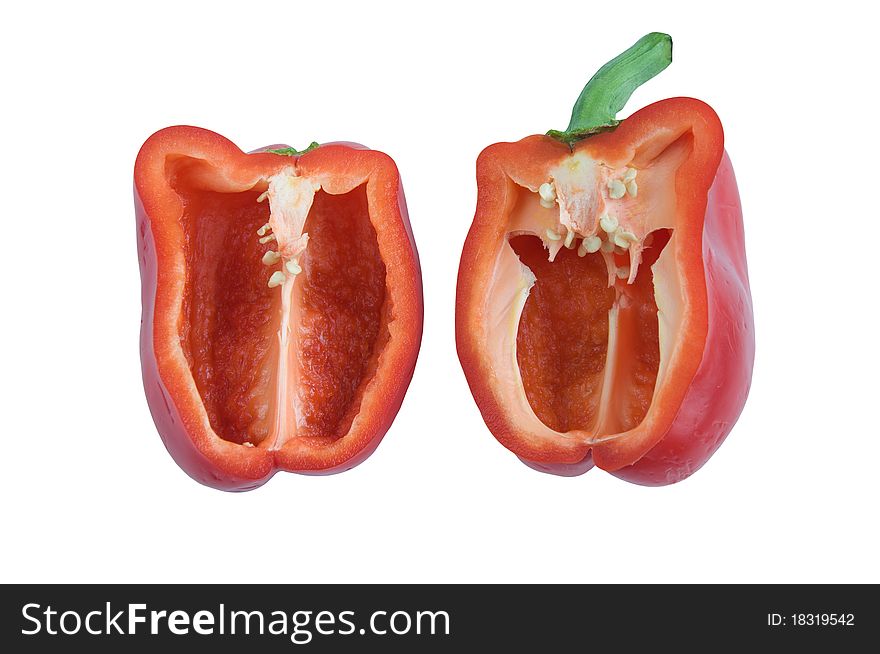 Sweet pepper isolated on white background