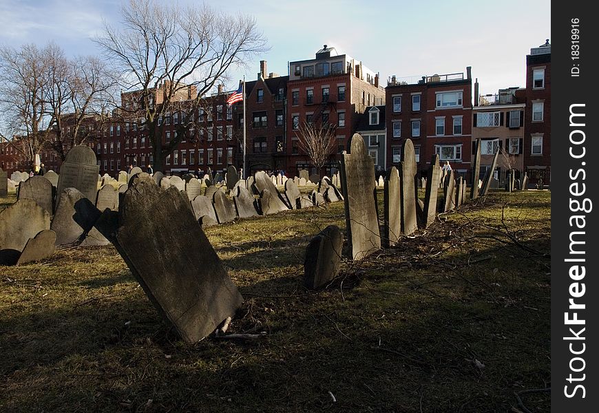 Old cementery in the Boston