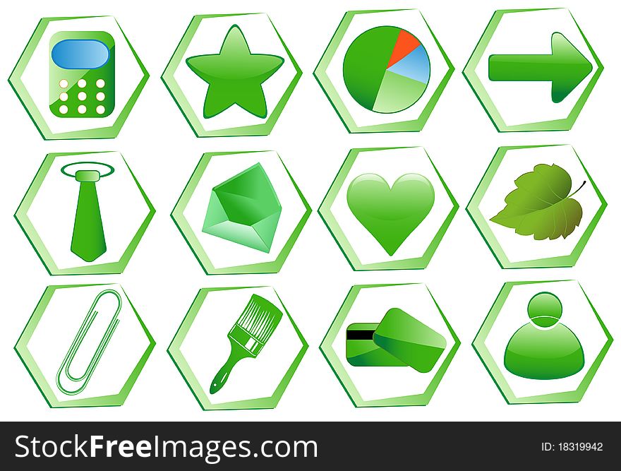 Icon Set for Web Applications illustration