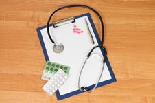 Blank Clipboard With Modern Stethoscope Stock Image Blank Clipboard With Modern Stethoscope Stock Image