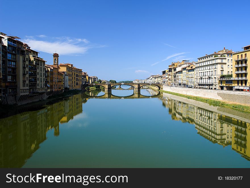 Arno River In Florence.