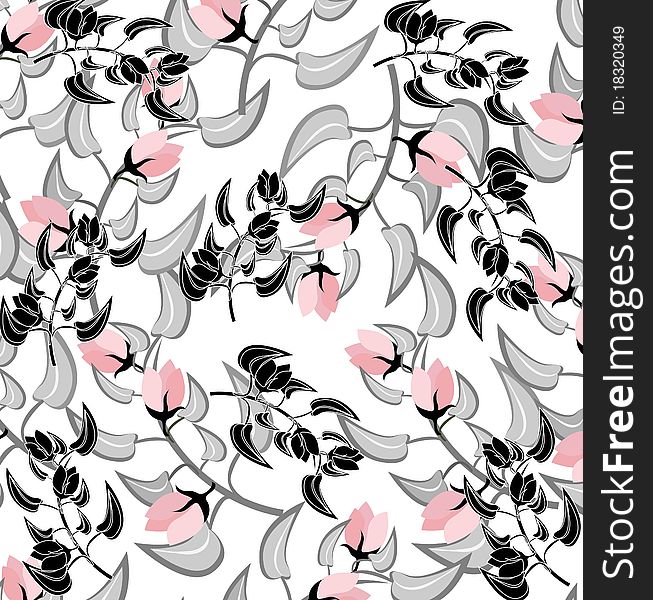 Beautiful background with florets for a seamless pattern