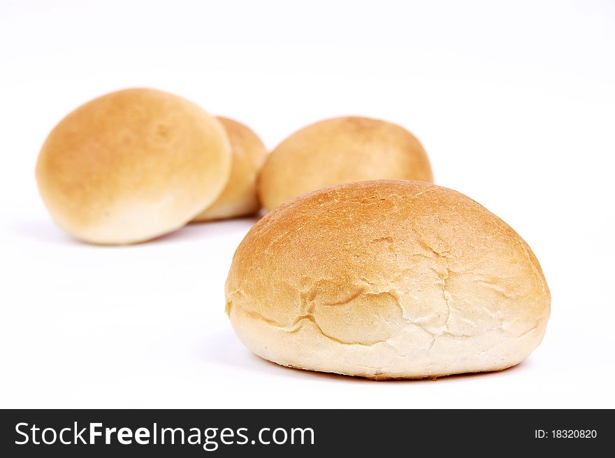 Fresh patty on a white background