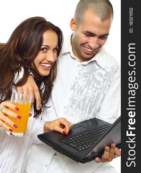 Couple With Laptop