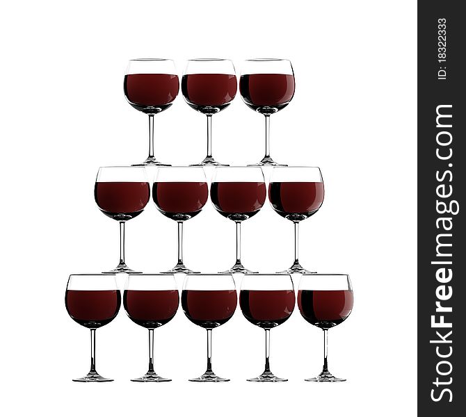 Red Wine Glass Stack