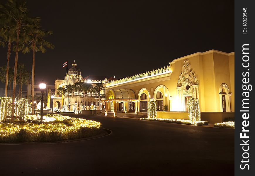 Night of Government House in Bangkok Thailand