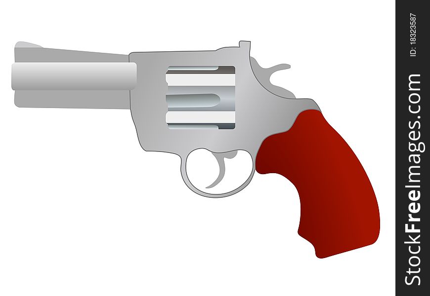 Vector colored illustration of gun
