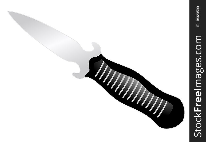 Vector colored illustration of knife
