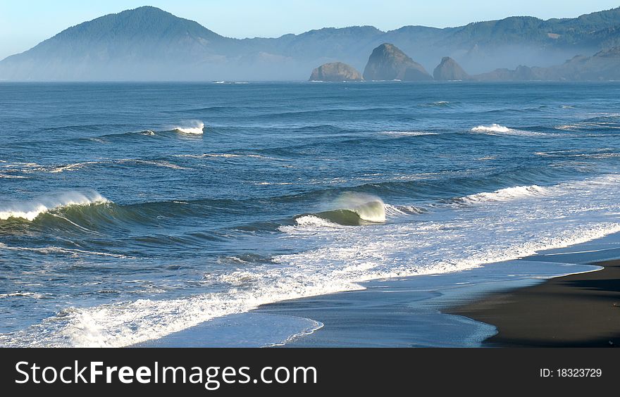 Surf of pacific in west coast Oregon America. Surf of pacific in west coast Oregon America