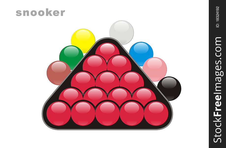 The illustrations of snooker ball