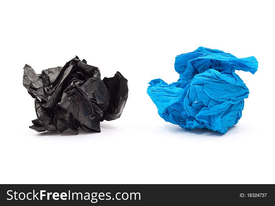 Black And Blue Paper Balls