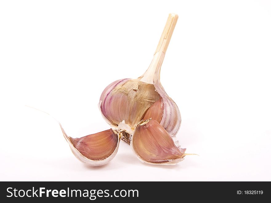 Garlic isolated on white background