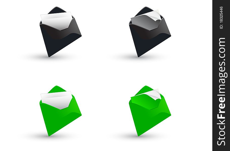 3d mail box icons illustrations. 3d mail box icons illustrations