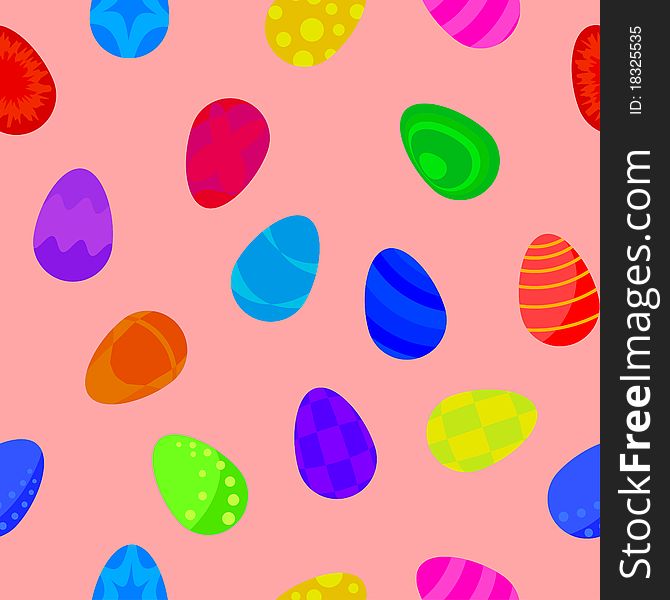 Seamless background, easter eggs