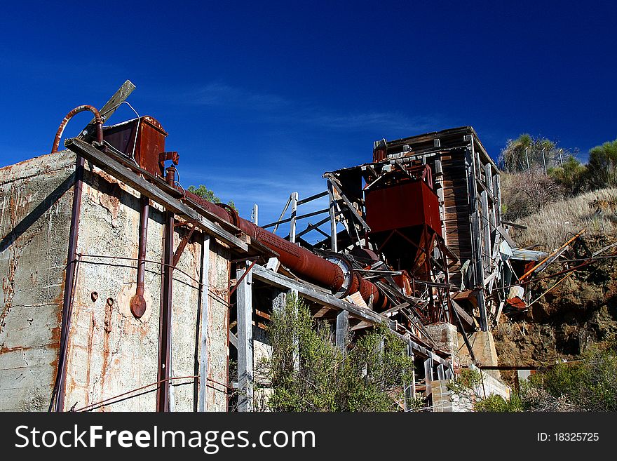 Abandoned Mercury Rotary Furnace in Almaden Quicksilver County Park, San Jose California