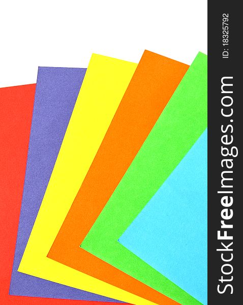 Colorful paper set isolated