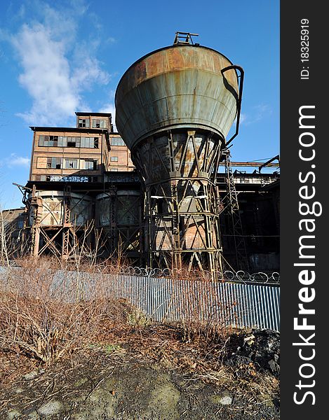 Ruins of vitkovice steel metalworks in Ostrava