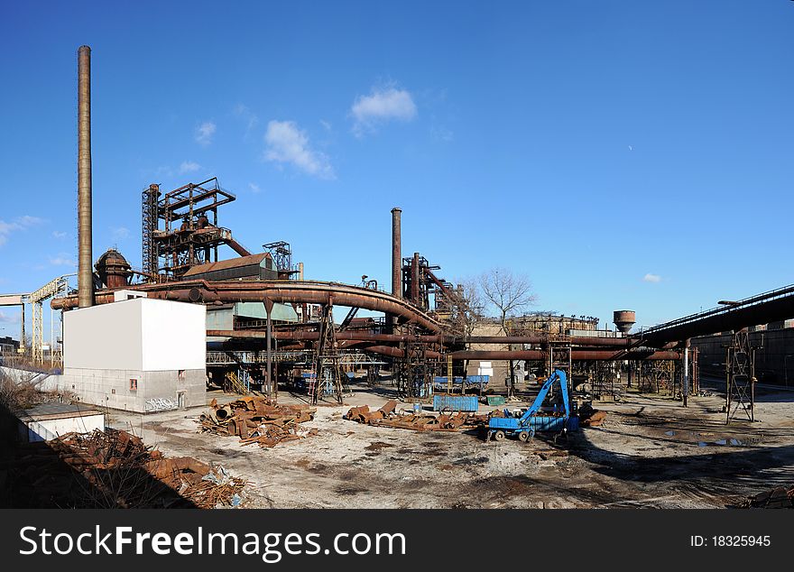 Ruins of vitkovice steel metalworks in Ostrava