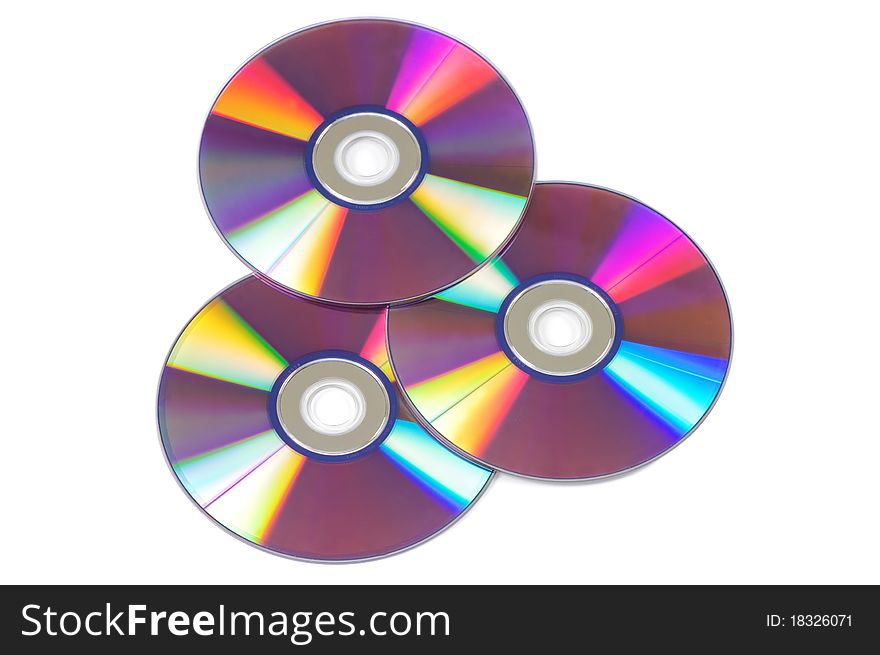 CD/DVD Isolated On White