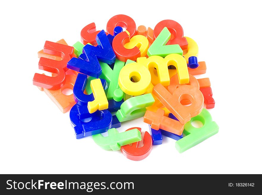 Plastic English Letters Isolated