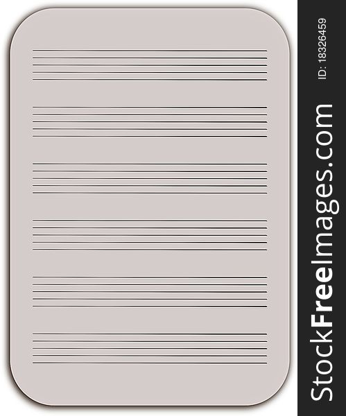 Manuscript notepad icon to take notation. Manuscript notepad icon to take notation