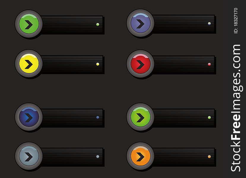 Buttons web color template webdesign