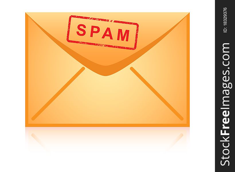Envelope icon inscription spam.